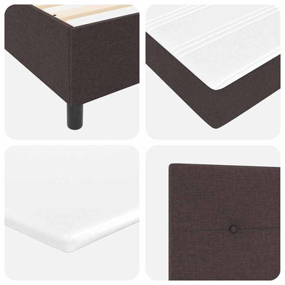 vidaXL Boxspringbett mit Matratze Dunkelbraun 180 x 200 cm Stoff
