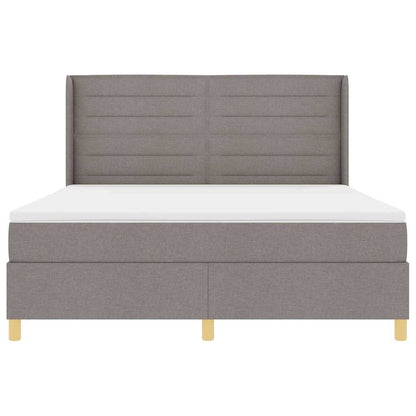 Boxspringbett mit Matratze Taupe 180 x 200 cm Stoff