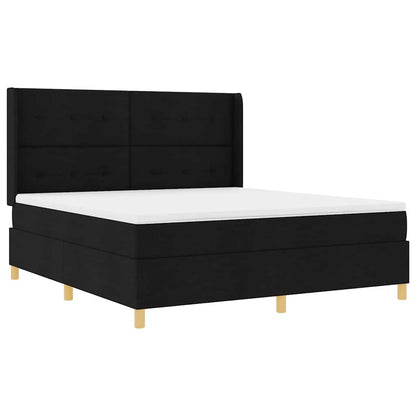 Boxspringbett mit Matratze Schwarz 180 x 200 cm Stoff
