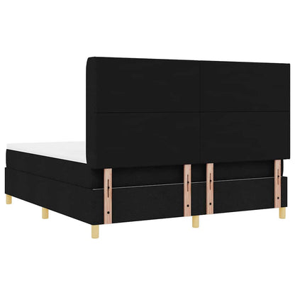 Boxspringbett mit Matratze Schwarz 180 x 200 cm Stoff