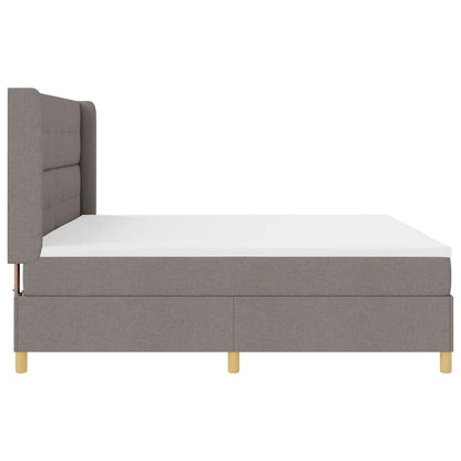 Boxspringbett mit Matratze Taupe 200 x 200 cm Stoff