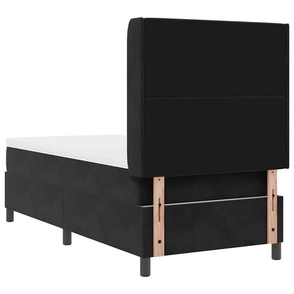 vidaXL Boxspringbett mit Matratze Schwarz 100 x 200 cm Samt