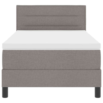 Boxspringbett mit Matratze mit LED Taupe 80 x 200 cm Stoff