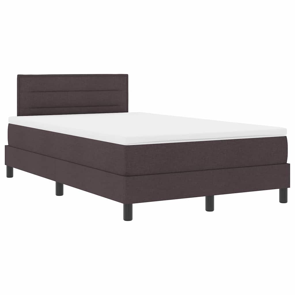 Boxspringbett mit Matratze Dunkelbraun 120 x 190 cm Stoff