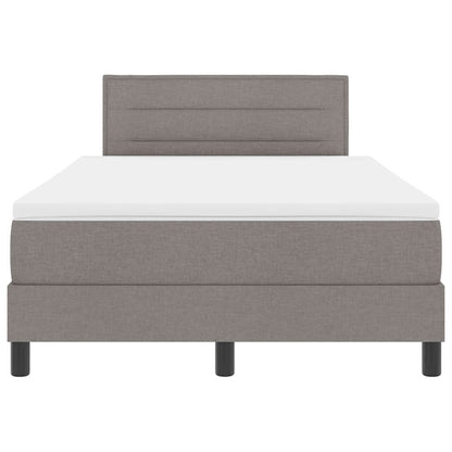 Boxspringbett mit Matratze mit LED Taupe 120 x 190 cm Stoff