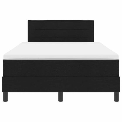 Boxspringbett mit Matratze mit LED Schwarz 120 x 200 cm Stoff