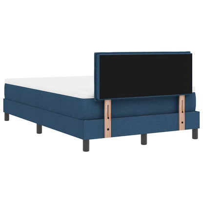 Boxspringbett mit Matratze mit LED Blau 120 x 200 cm Stoff