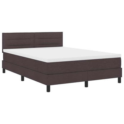Boxspringbett mit Matratze Dunkelbraun 140 x 200 cm Stoff