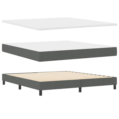 Boxspringbett mit Matratze Dunkelgrau 180 x 200 cm Stoff