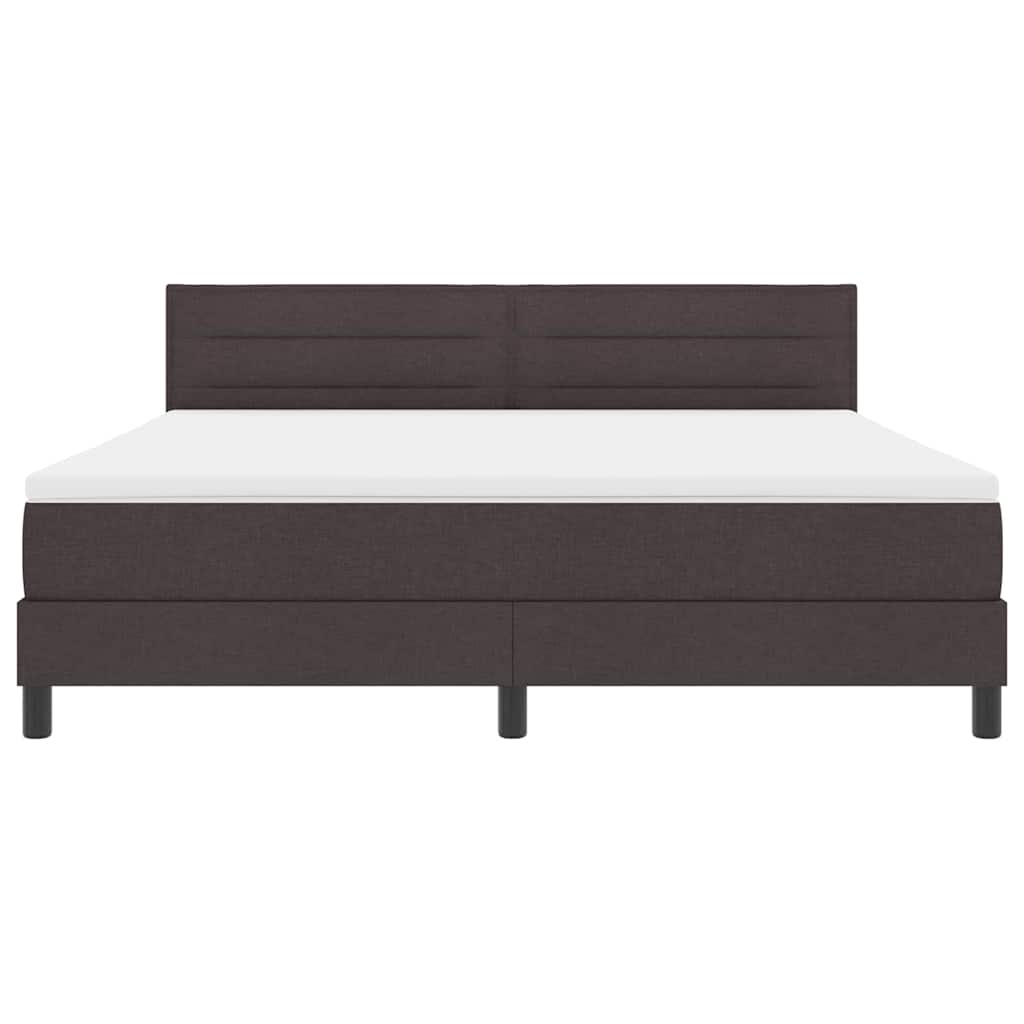 Boxspringbett mit Matratze Dunkelbraun 180 x 200 cm Stoff