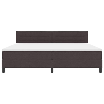 Boxspringbett mit Matratze Dunkelbraun 200 x 200 cm Stoff