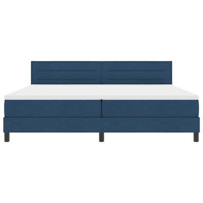 Boxspringbett mit Matratze mit LED Blau 200 x 200 cm Stoff