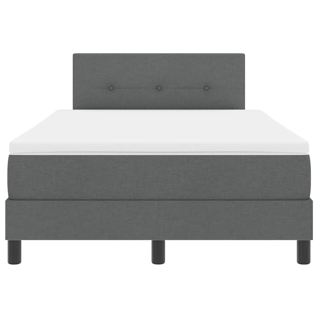 Boxspringbett mit Matratze Dunkelgrau 120 x 200 cm Stoff
