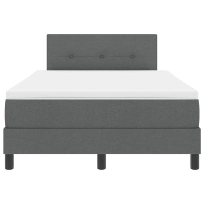 Boxspringbett mit Matratze Dunkelgrau 120 x 200 cm Stoff