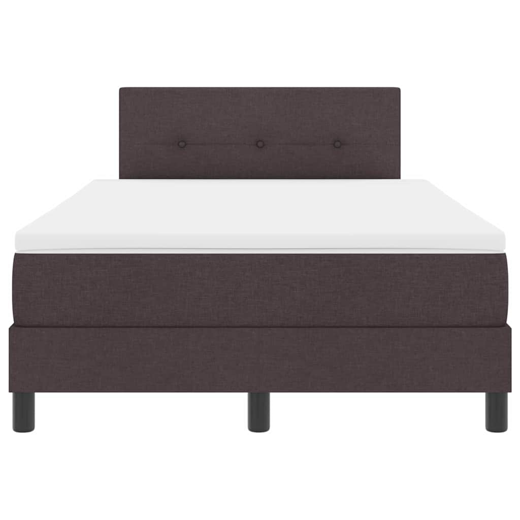 Boxspringbett mit Matratze Dunkelbraun 120 x 200 cm Stoff
