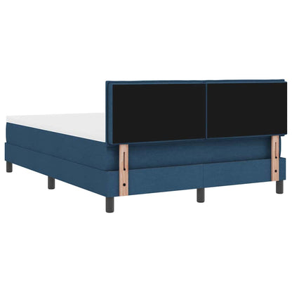 Boxspringbett mit Matratze mit LED Blau 160 x 200 cm Stoff