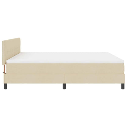 Boxspringbett mit Matratze mit LED Creme 180 x 200 cm Stoff