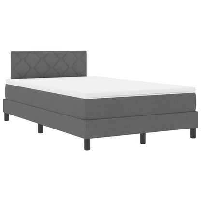 Boxspringbett mit Matratze Dunkelgrau 120 x 190 cm Stoff