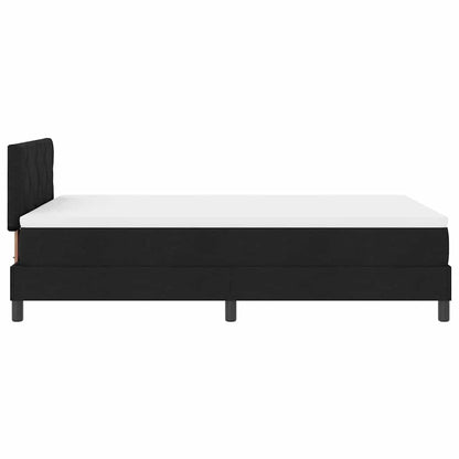 Boxspringbett mit Matratze mit LED Schwarz 120 x 190 cm Stoff