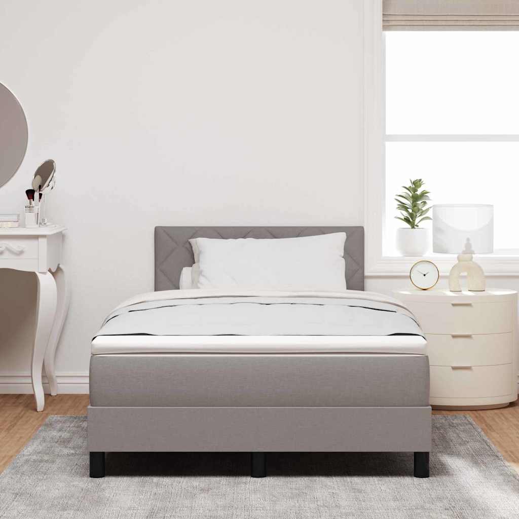 Boxspringbett mit Matratze mit LED Taupe 120 x 190 cm Stoff