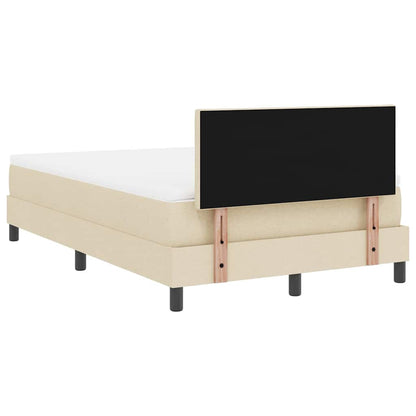 Boxspringbett mit Matratze mit LED Creme 120 x 190 cm Stoff