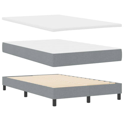 Boxspringbett mit Matratze mit LED Hellgrau 120 x 200 cm Stoff