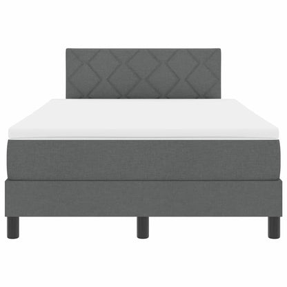 Boxspringbett mit Matratze Dunkelgrau 120 x 200 cm Stoff
