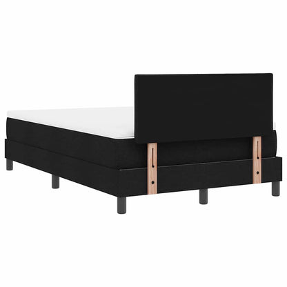 Boxspringbett mit Matratze mit LED Schwarz 120 x 200 cm Stoff