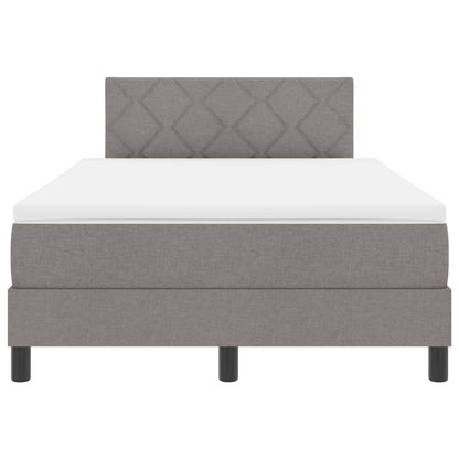Boxspringbett mit Matratze mit LED Taupe 120 x 200 cm Stoff