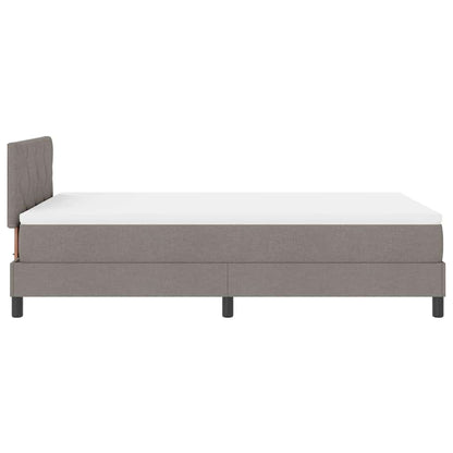 Boxspringbett mit Matratze mit LED Taupe 120 x 200 cm Stoff