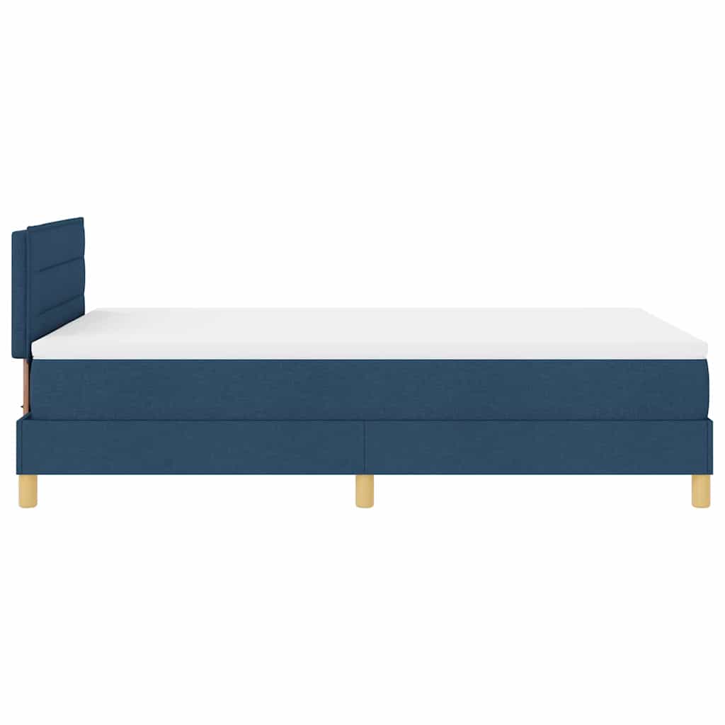 LED Boxspringbett mit Matratze mit LED Blau 120 x 190 cm Stoff