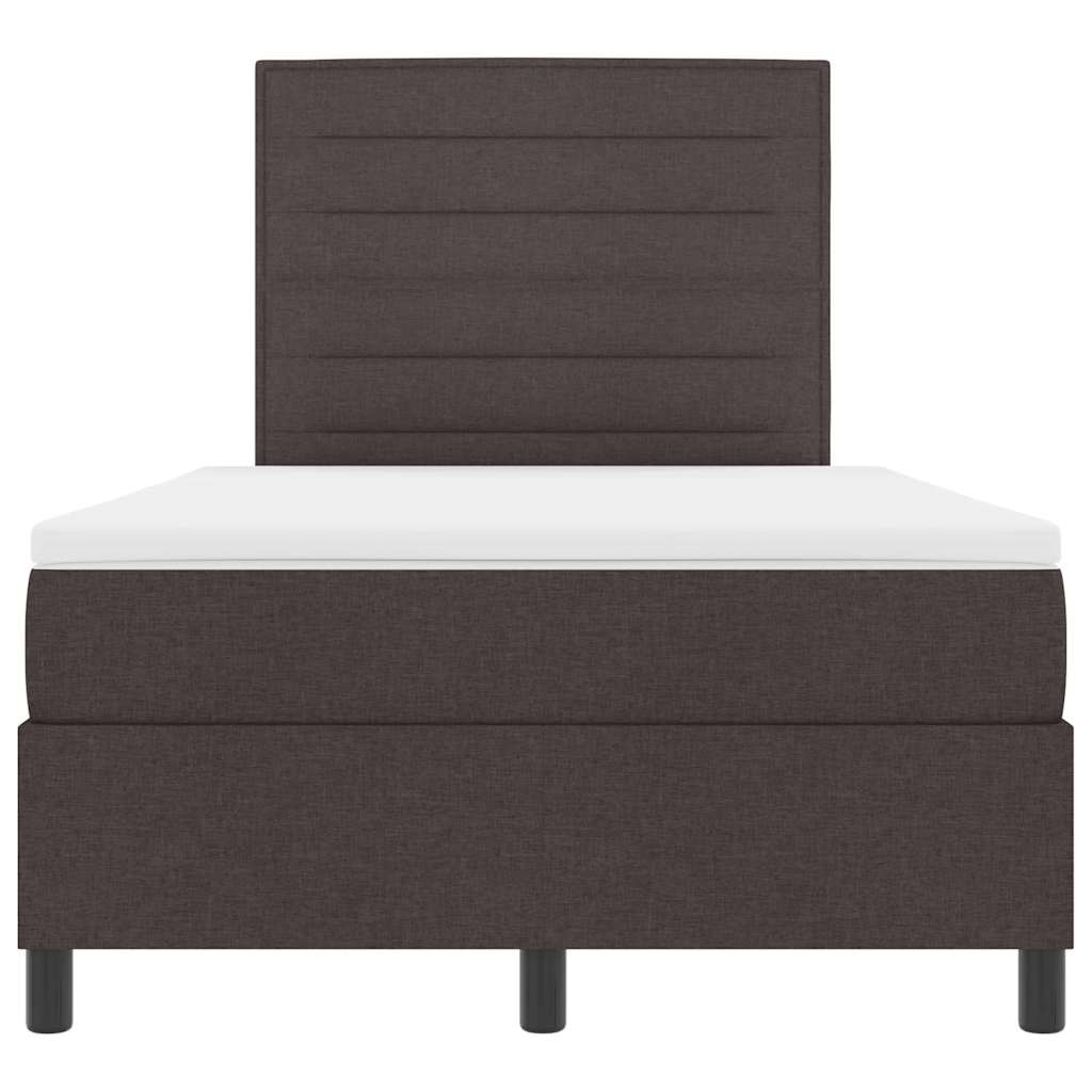 Boxspringbett mit Matratze Dunkelbraun 120 x 190 cm Stoff