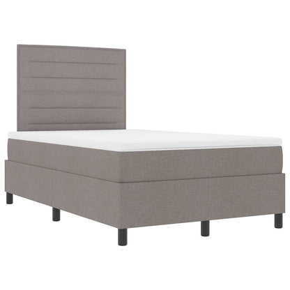 Boxspringbett mit Matratze mit LED Taupe 120 x 190 cm Stoff