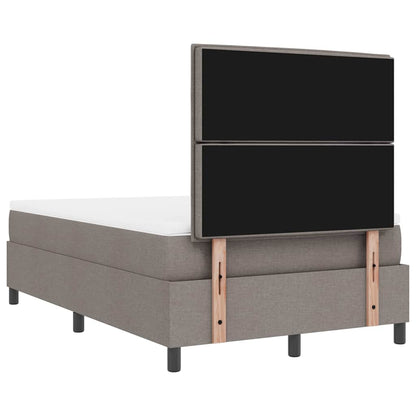 Boxspringbett mit Matratze mit LED Taupe 120 x 190 cm Stoff