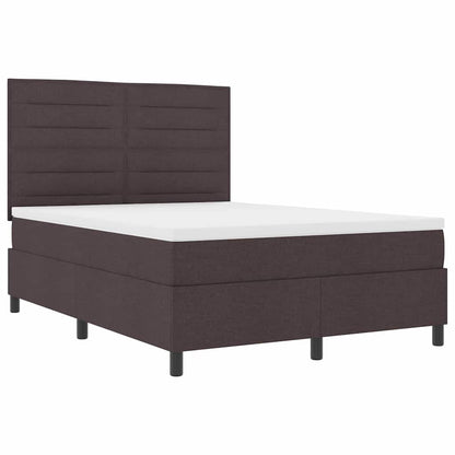 Boxspringbett mit Matratze Dunkelbraun 140 x 200 cm Stoff