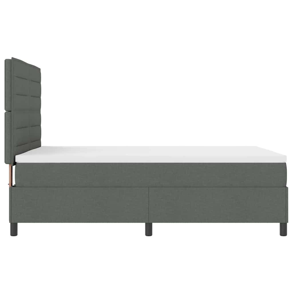 Boxspringbett mit Matratze Dunkelgrau 160 x 200 cm Stoff