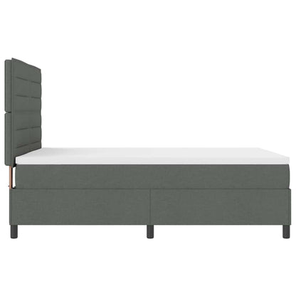 Boxspringbett mit Matratze Dunkelgrau 160 x 200 cm Stoff