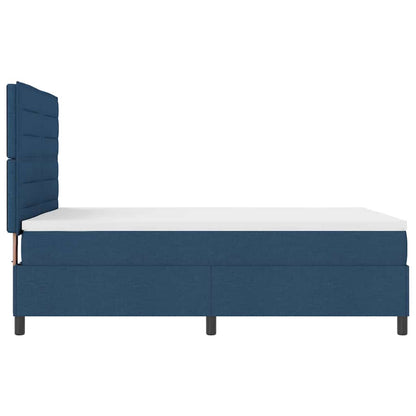 Boxspringbett mit Matratze mit LED Blau 160 x 200 cm Stoff