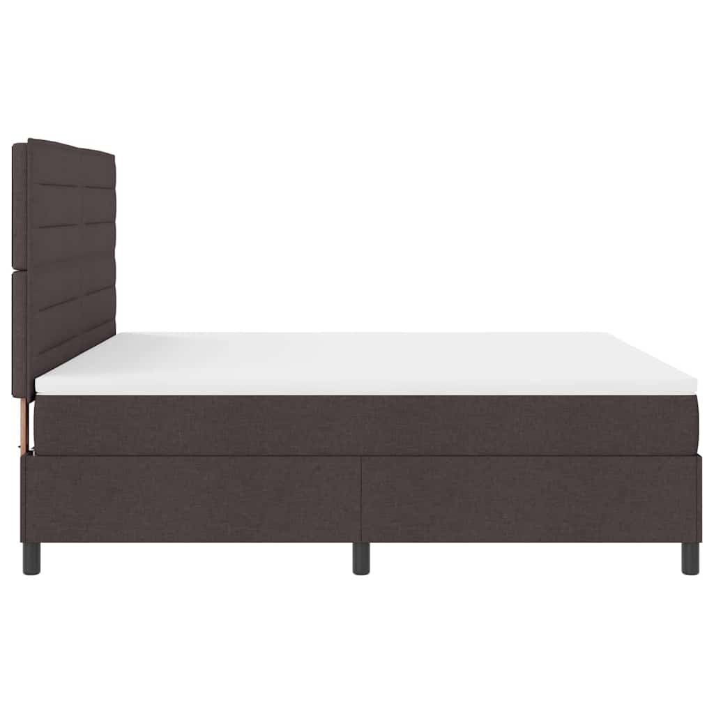 Boxspringbett mit Matratze Dunkelbraun 180 x 200 cm Stoff