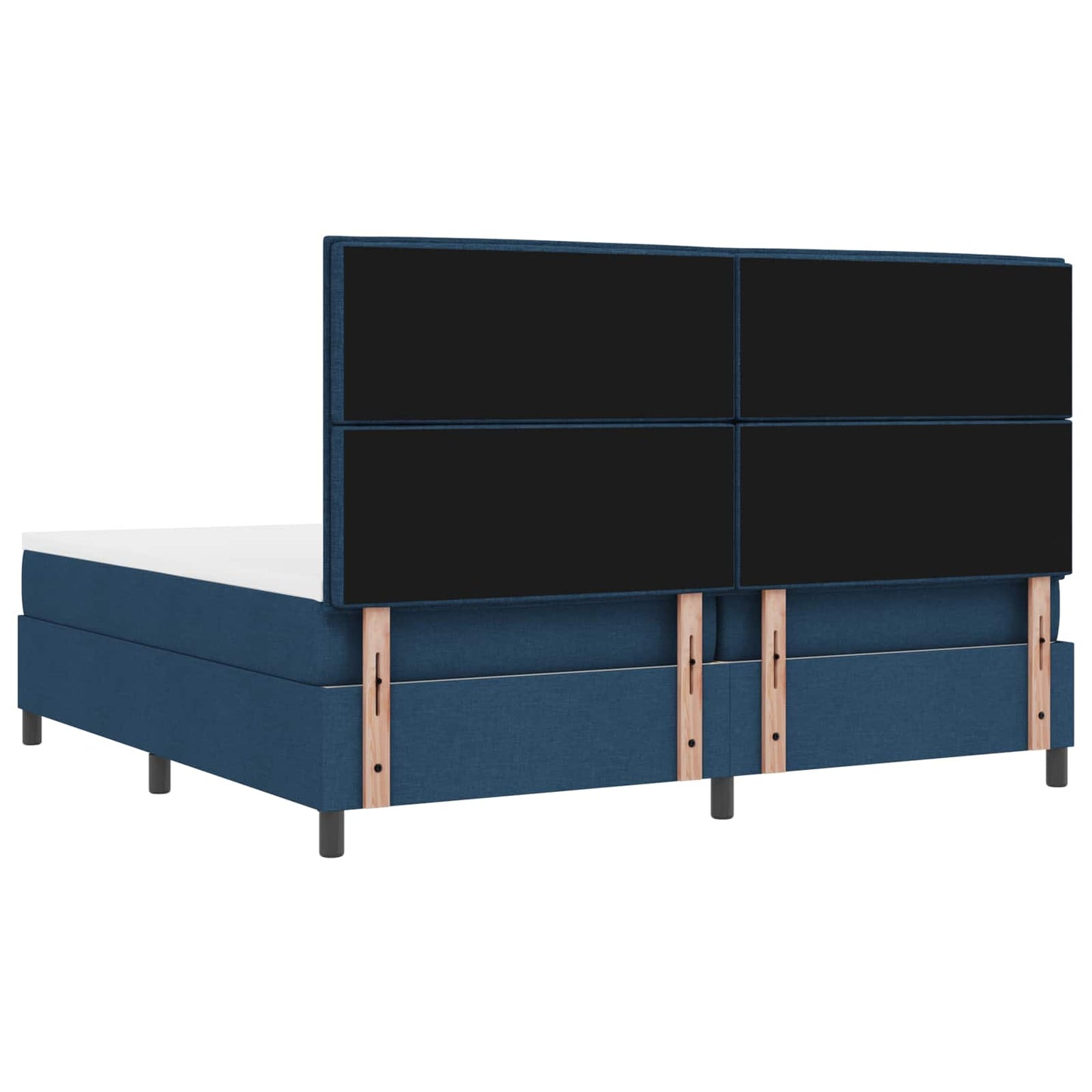 Boxspringbett mit Matratze mit LED Blau 200 x 200 cm Stoff