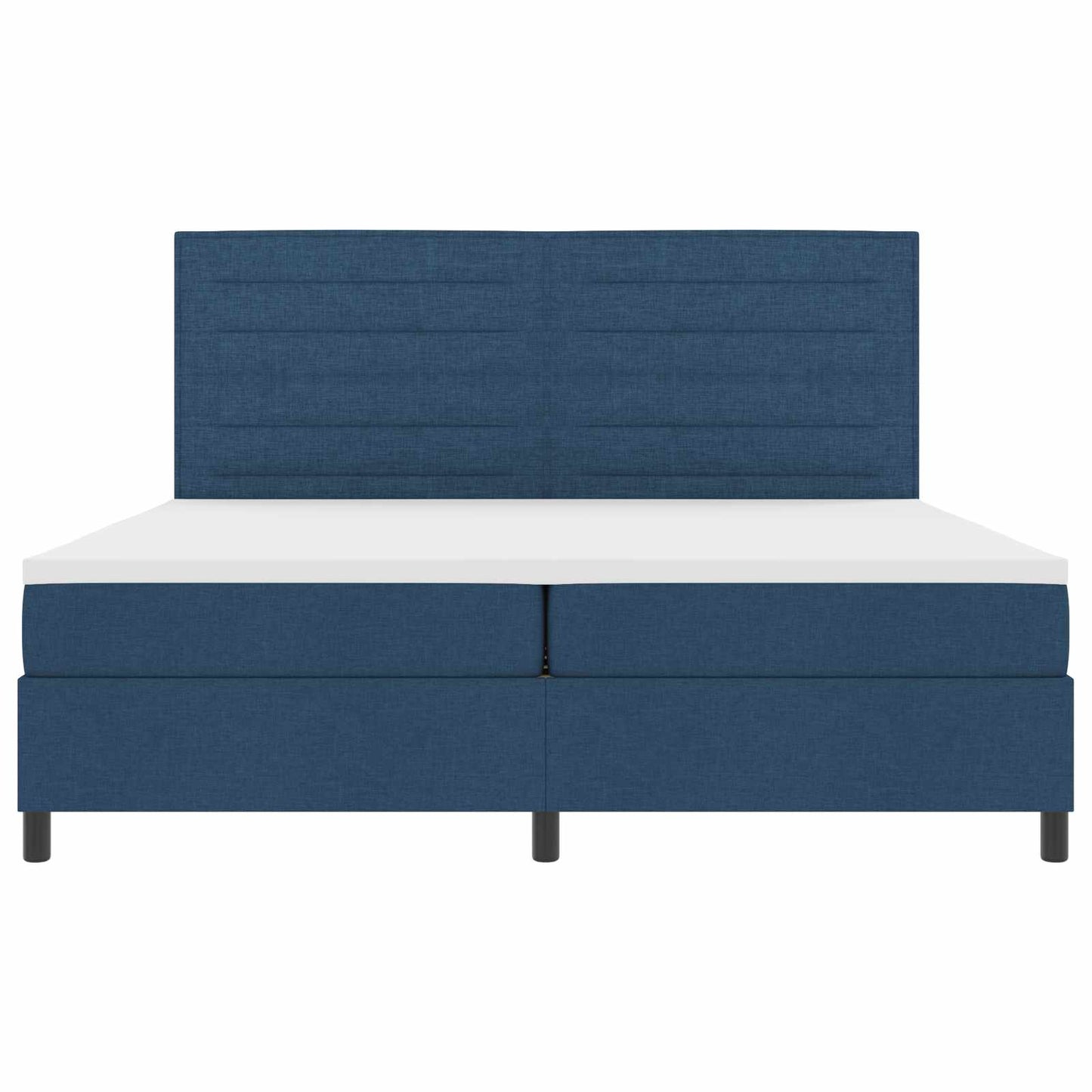 Boxspringbett mit Matratze mit LED Blau 200 x 200 cm Stoff