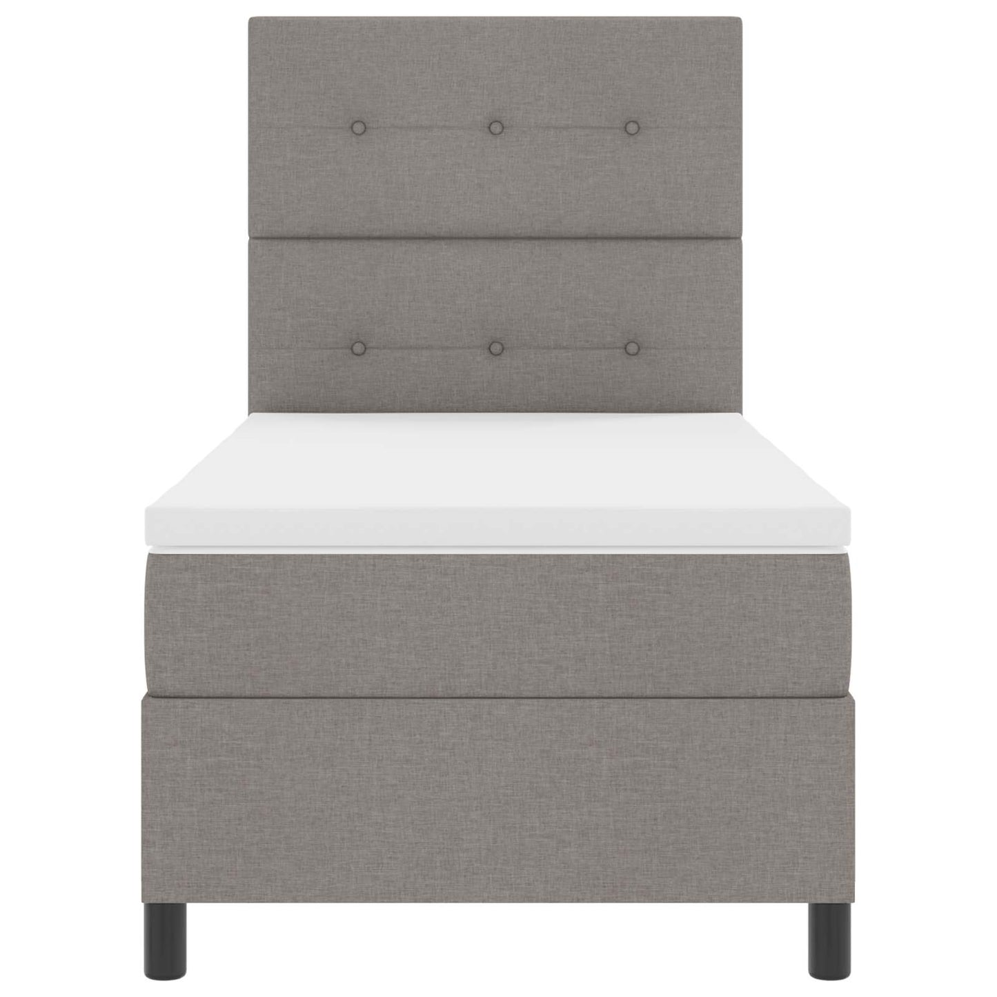 Boxspringbett mit Matratze mit LED Taupe 80 x 200 cm Stoff