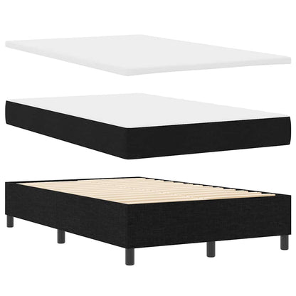 Boxspringbett mit Matratze mit LED Schwarz 120 x 190 cm Stoff