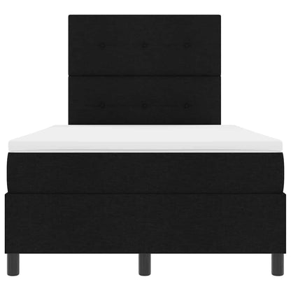 Boxspringbett mit Matratze mit LED Schwarz 120 x 190 cm Stoff