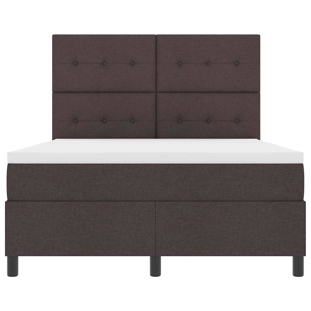 Boxspringbett mit Matratze Dunkelbraun 160 x 200 cm Stoff