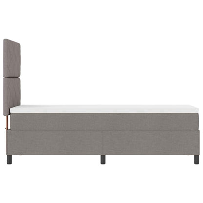 Boxspringbett mit Matratze mit LED Taupe 80 x 200 cm Stoff