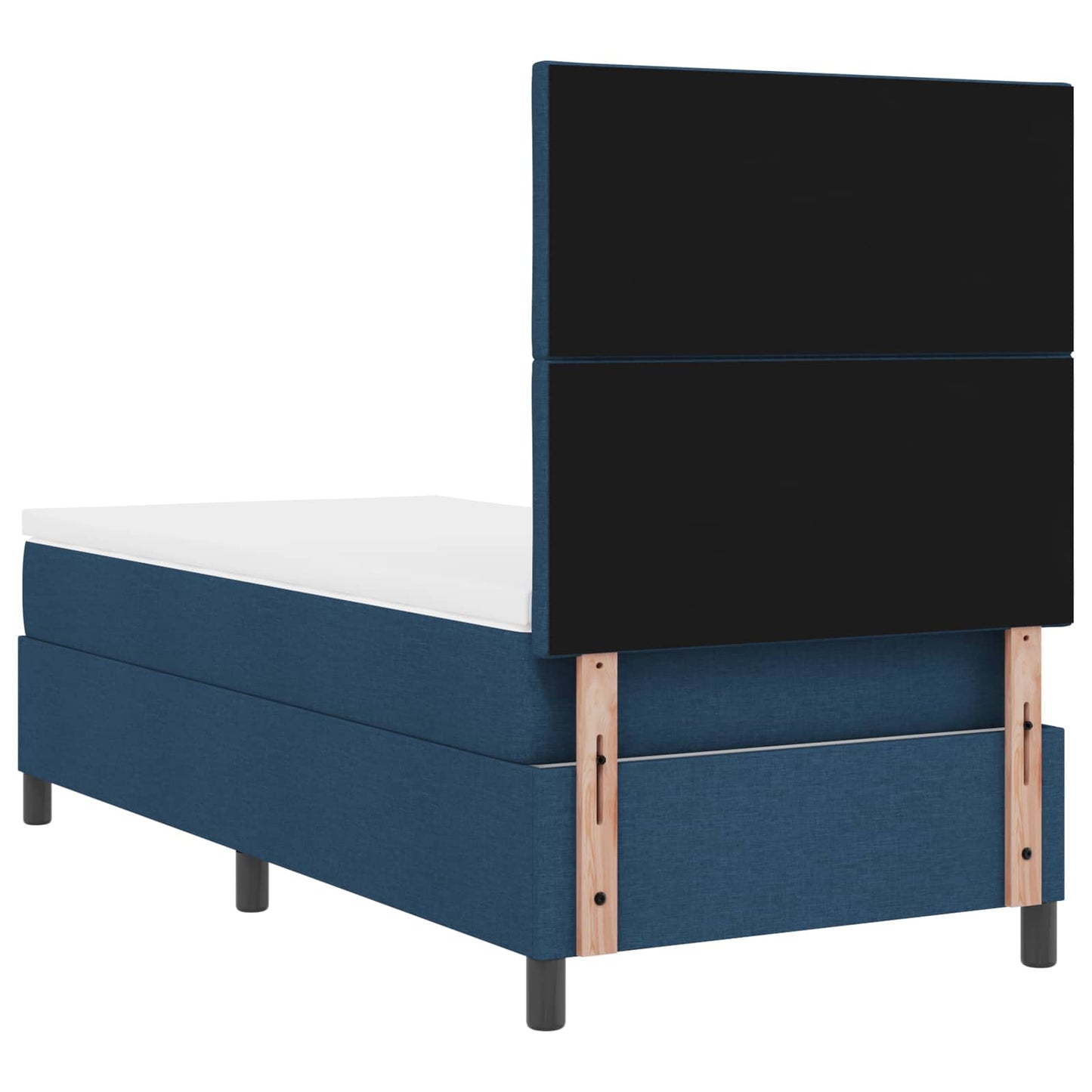 Boxspringbett mit Matratze mit LED Blau 100 x 200 cm Stoff
