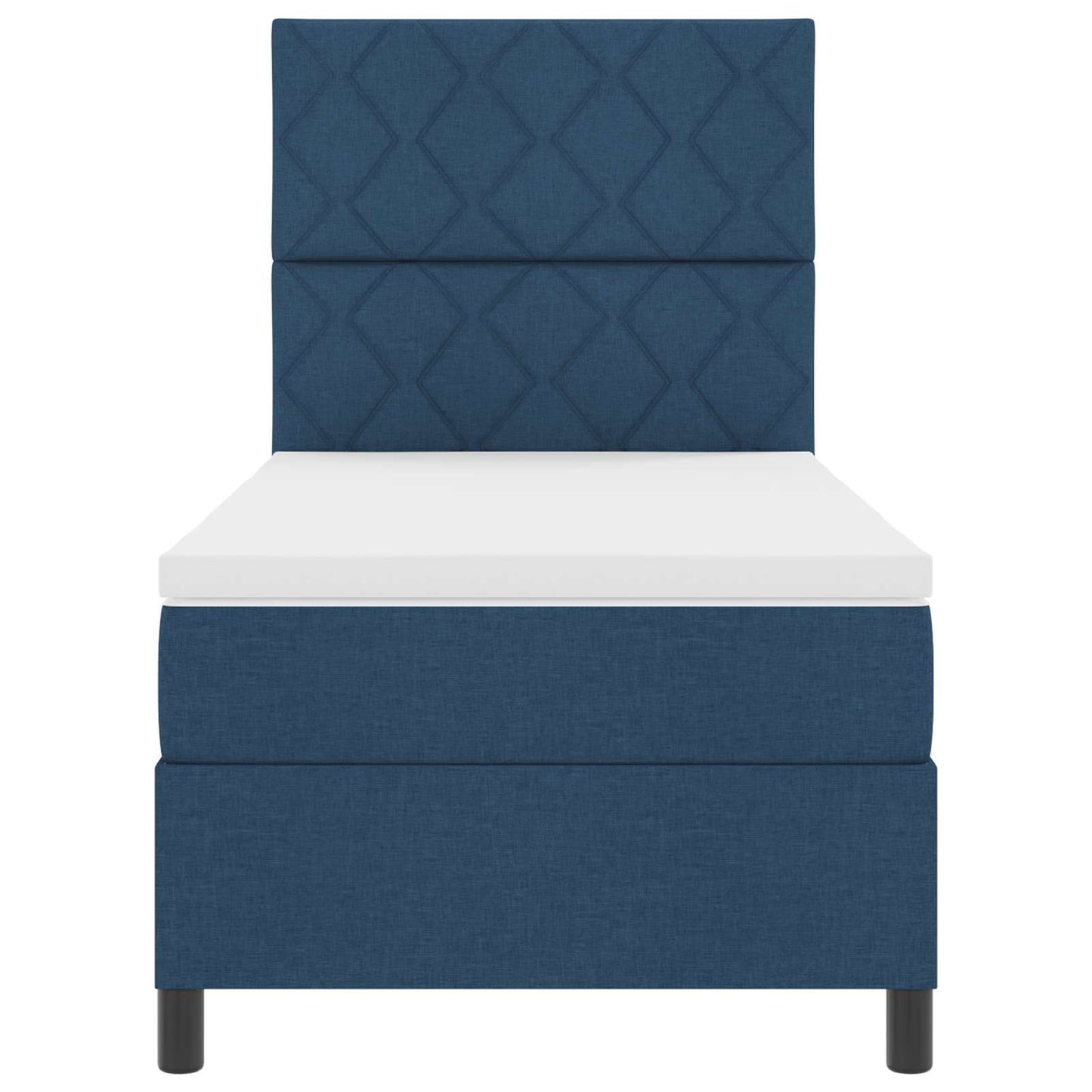 Boxspringbett mit Matratze mit LED Blau 100 x 200 cm Stoff