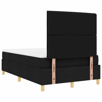 LED Boxspringbett mit Matratze Schwarz 120 x 190 cm Stoff