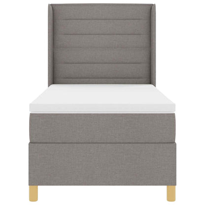 Boxspringbett mit Matratze mit Kopfteil Taupe 80 x 200 cm Stoff
